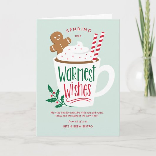 ホリデーココアビジネスホリディグリーティングカード シーズンカード (正面)