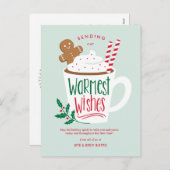 ホリデーココアビジネスホリデーカードハガキ シーズンポストカード (正面/裏面)