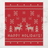 ホリデーコジ赤と白ーセーター ワインラベル (シングルラベル)