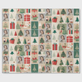 ホリデーコラージュと9フェスティバル写真(文字なし) ラッピングペーパー (フラット)