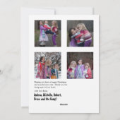 ホリデーコラージュ予測できなワイングラスグリーティング シーズンカード (裏面)