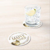 ホリデーコースターメープルシロップギフト感謝祭 ラウンドペーパーコースター (インサイチュ)