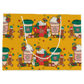 ホリデーコーヒーイエローラージ抱き枕 ラージペーパーバッグ (裏面)