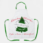 ホリデーコーヒーショップの看板 エプロン (正面)