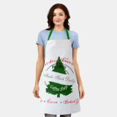 ホリデーコーヒーショップの看板 エプロン (着用した状態)