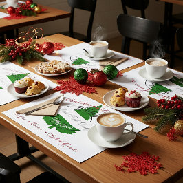 ホリデーコーヒーショップサイン紙ランチョンマット ペーパーパッド