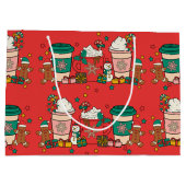 ホリデーコーヒーレッドラージ抱き枕 ラージペーパーバッグ (裏面)