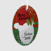 ホリデーゴルフデザイン | DIY名 オーナメント (正面)