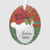 ホリデーゴルフデザイン | DIY名 オーナメント (正面)