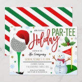 ホリデーゴルフパーティー招待状 招待状 (正面/裏面)
