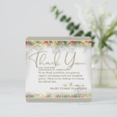 ホリデーゴールデンクリスマス悔やみや弔慰サンキューカード 招待状 (スタンド正面)