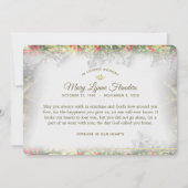 ホリデーゴールデンクリスマス悔やみや弔慰サンキューカード 招待状 (裏面)