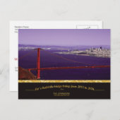 ホリデーゴールデンゲートブリッジ&サンフランシスコのスカイライン シーズンポストカード (正面/裏面)