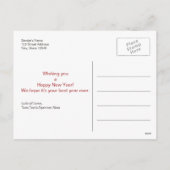 ホリデーゴールデンゲートブリッジ&サンフランシスコのスカイライン シーズンポストカード (裏面)