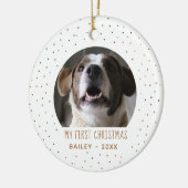 ホリデーゴールデンスノーマイ初めてのクリスマスペット セラミックオーナメント (左)