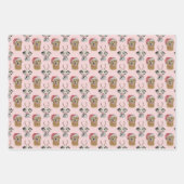 ホリデーゴールデンリトリエバーアンドダルメド ラッピングペーパーシート (正面2)