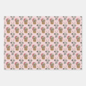 ホリデーゴールデンリトリエバーアンドダルメド ラッピングペーパーシート (正面)