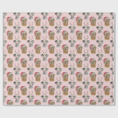 ホリデーゴールデンリトリエバーアンドダルメド ラッピングペーパー (フラット)