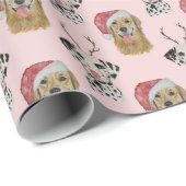 ホリデーゴールデンリトリエバーアンドダルメド ラッピングペーパー (ロールコーナー)