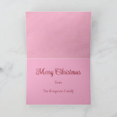 ホリデーゴールデンレトリエバーメリークリスマスカードピンク 招待状 (内部)