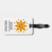 ホリデーサンきらめくキュイ魅力的パタンカスタム ラゲッジタグ (裏面横)