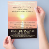 ホリデーサンセットトラベルエージェント広告ズフライヤー チラシ (手)