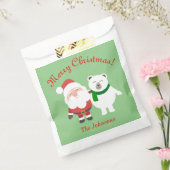 ホリデーサンタとベアークリスマスパーティーの好意バッグ フェイバーバッグ (封をした状態)