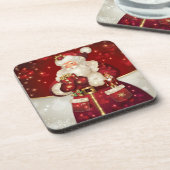 ホリデーサンタコースターセット コースター (左側)