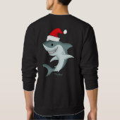 ホリデーサンタシャーククリスマスTシャツ スウェットシャツ (裏面)