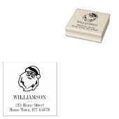 ホリデーサンタスクエア差出人住所 ラバースタンプ (押印)