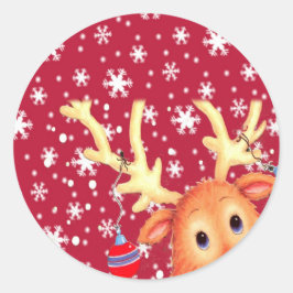 ホリデーサンタステッカー封筒用シールクリスマス ラウンドシール