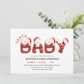 ホリデーサンタベビーウィンターベビーシャワー 招待状 (スタンド正面)