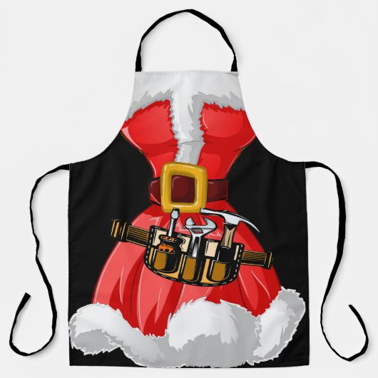 ホリデーサンタユーモアエプロン エプロン (正面)