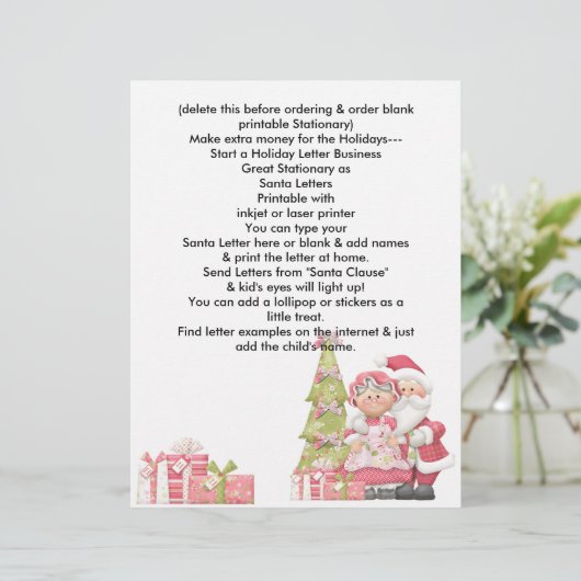 ホリデーサンタレターヘッドレタークリスマスビジネス (スタンド正面)