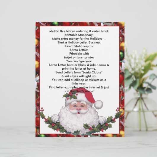 ホリデーサンタレターヘッドレタークリスマスビジネス (スタンド正面)