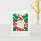 ホリデーサンタ空白のクリスマスカード カード (黄色い花)