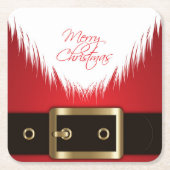 ホリデーサンタ紙コースターセット スクエアペーパーコースター (正面)