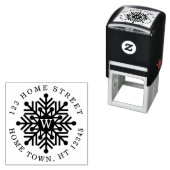 ホリデーサーキュラモノグラムスノーフレーク差出人住所 セルフインキングスタンプ (インサイチュ)