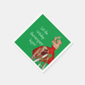 ホリデーシェナニガンレトロピンナップクリスマス スタンダードカクテルナプキン (角)