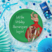 ホリデーシェナニガンレトロピンナップクリスマス ペーパープレート (パーティー)