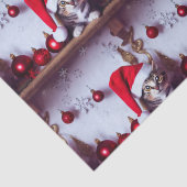 ホリデーシェルフ子猫 – クリスマスキャットティッシュペーパー 薄葉紙 (詳細)