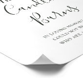 ホリデーシック植物学 |このロウソクが燃える白 ポスター (角)