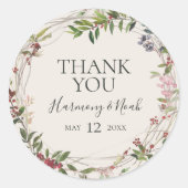 ホリデーシック植物学 |シャンパンありがとうございました ラウンドシール (正面)