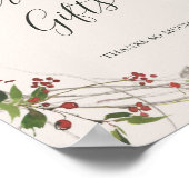 ホリデーシック植物学 |シャンパンカードとギフト ポスター (角)