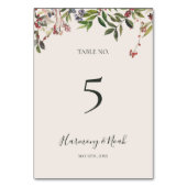 ホリデーシック植物学 |シャンパンテーブル番号 テーブルナンバー (裏面)