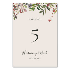 ホリデーシック植物学 |シャンパンテーブル番号 テーブルナンバー