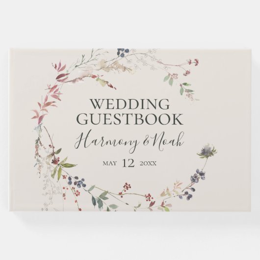 ホリデーシック植物学 |シャンパン結婚ズ ゲストブック (正面)