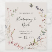 ホリデーシック植物学 |ワきらめくイン結婚ズ ワインラベル (シングルラベル)