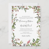ホリデーシック植物学 |白い結婚式招待状 招待状 (正面)