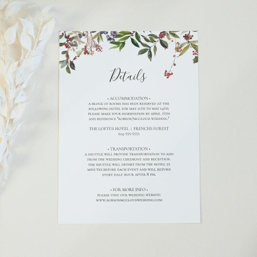 ホリデーシック植物学 |白色詳細エンクロージャC エンクロージャーカード